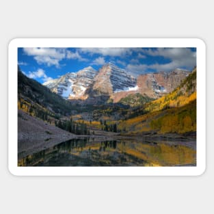 Colorado Maroon Bells in Autumn Sticker